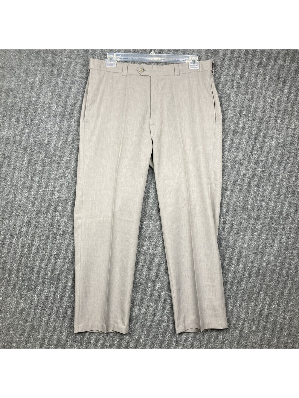 Haggar Repreve Size 36 x 29 Gray Flat Front Straight Fit Pocket Dress Pants EUC